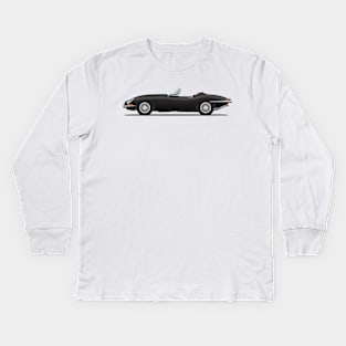 Jaguar E Type Roadster Black Kids Long Sleeve T-Shirt